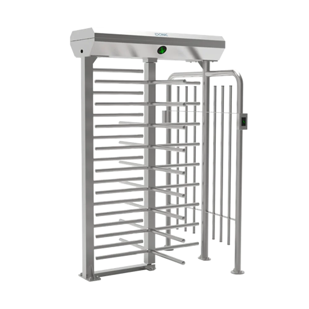 Molinete IDONIC TORN M202 com corpo alto em aço inox e cobertura superior metálica com pictograma indicativo